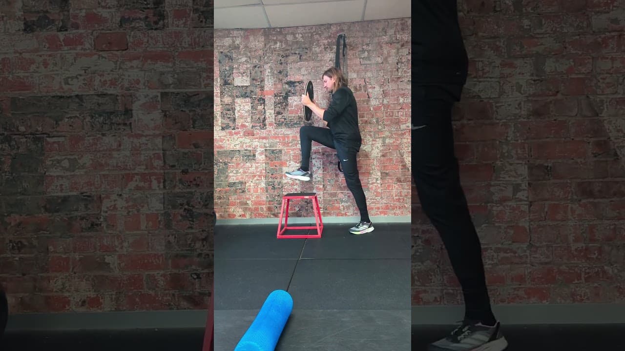 Box Step Up to Jump (Holding Plate)