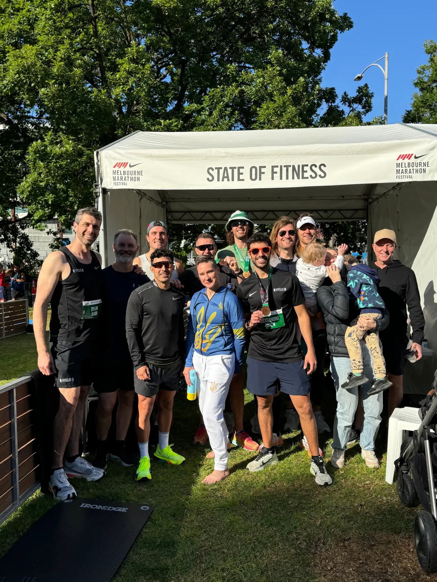 The State of Fitness team and members at the Melbourne Marathon Festival
