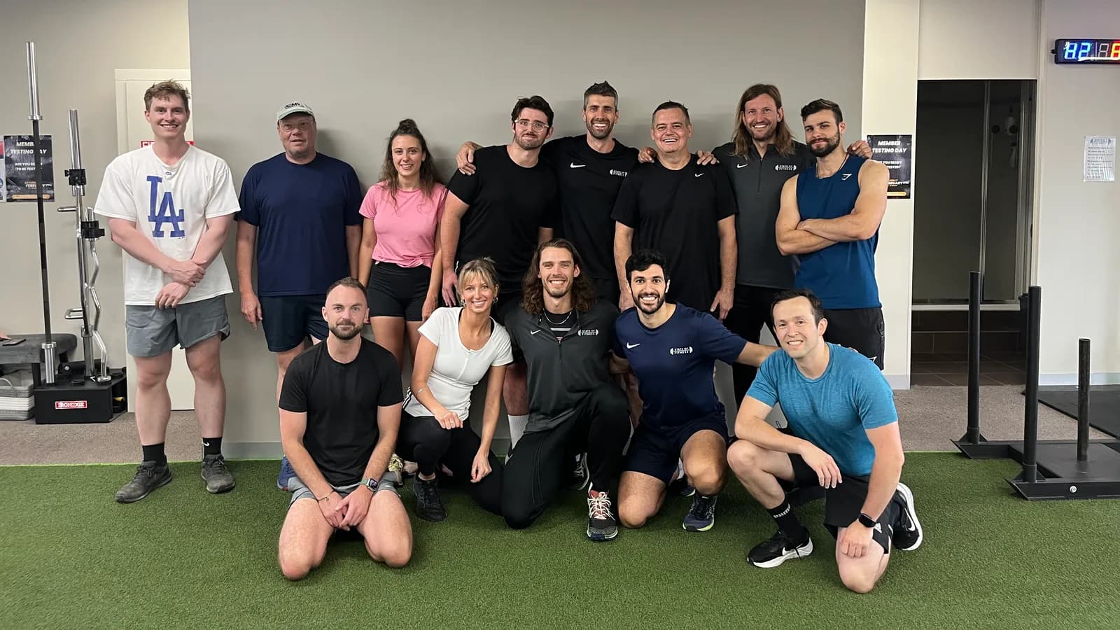 Coaches and members together after a member testing day at the State of Fitness South Yarra studio