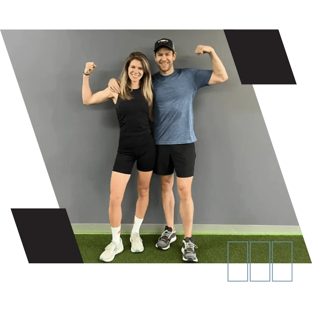 The fitness trainers pose happily for a picture after an intense workout.